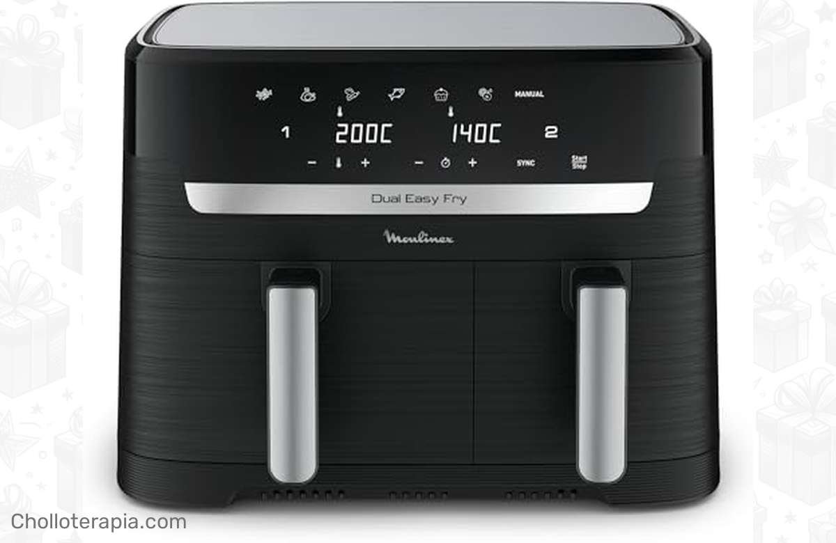 ¡Cocina más crujiente y ahorra energía con la Moulinex Dual Easy Fry 8,3 L!