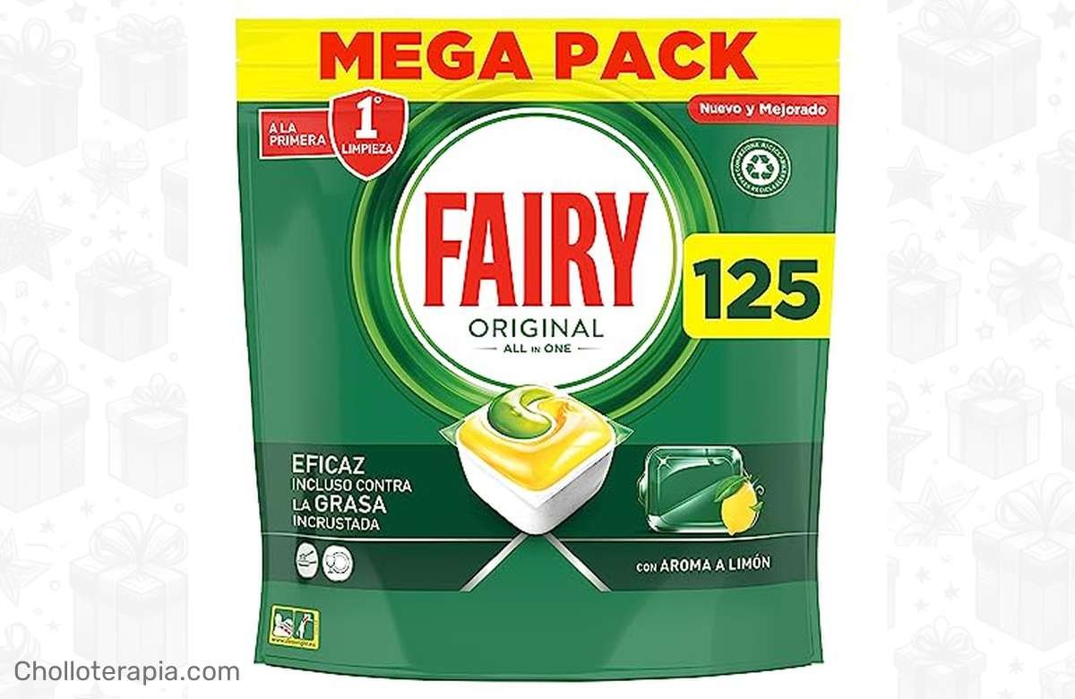 ¡Consigue 125 cápsulas de Fairy Original All in One con olor a Limón Lavavajillas antes de que vuelen!