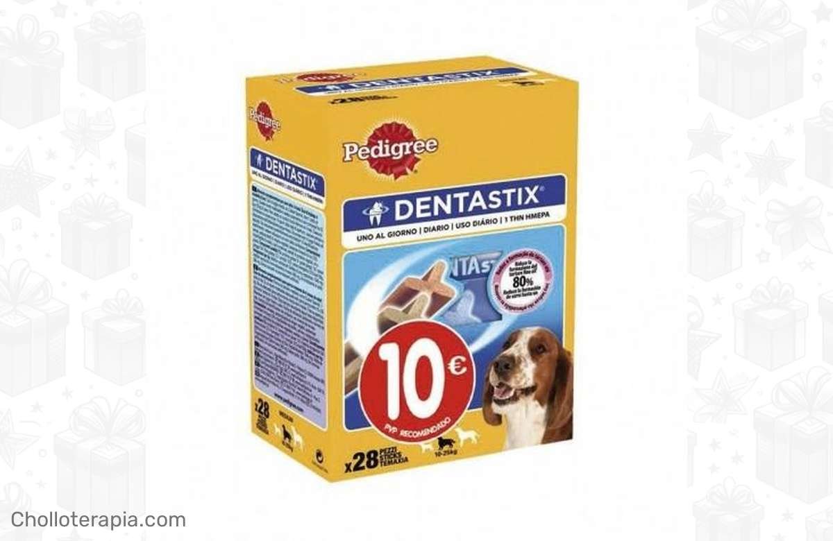 ¡Cuida la sonrisa de tu peludo con Dentastix Mediano a un precio de locura!