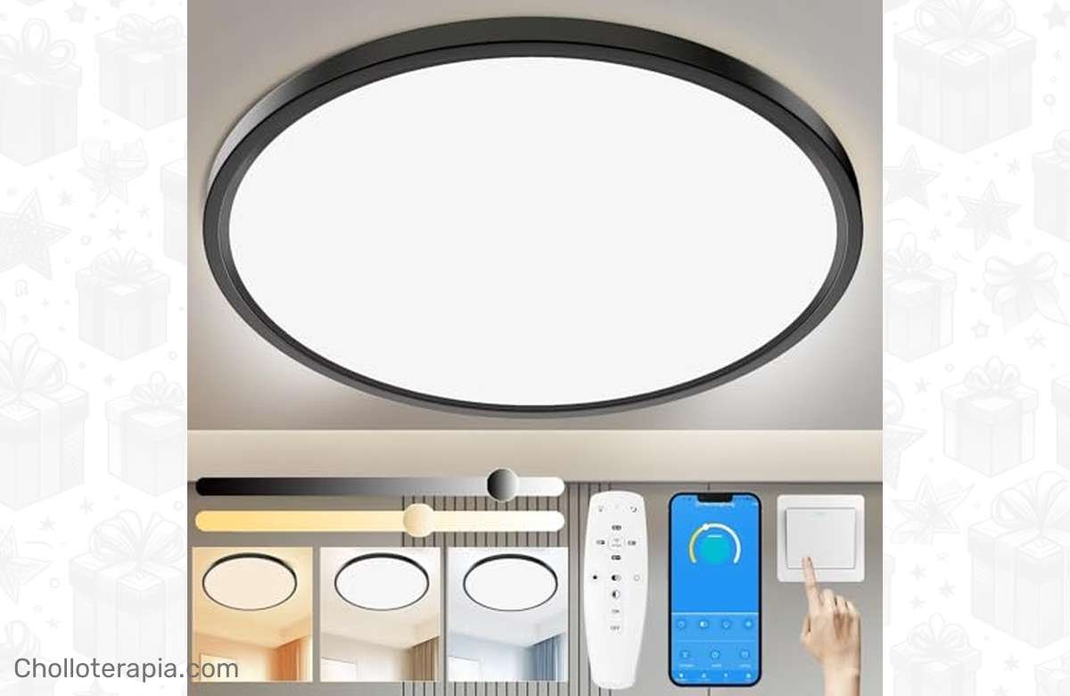¡Dale a tu casa un toque de elegancia con la lámpara de techo regulable Yexati! ¡Ahorra un 50% con este cupón y llévatela por solo 12,97€! ¡No esperes más!
