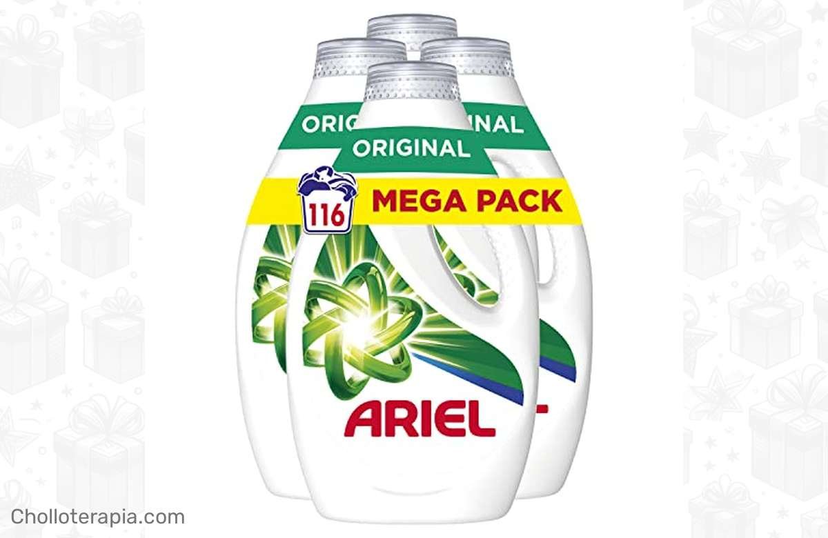 ¡Dale a tu ropa una limpieza de campeonato con Ariel Detergente Líquido!