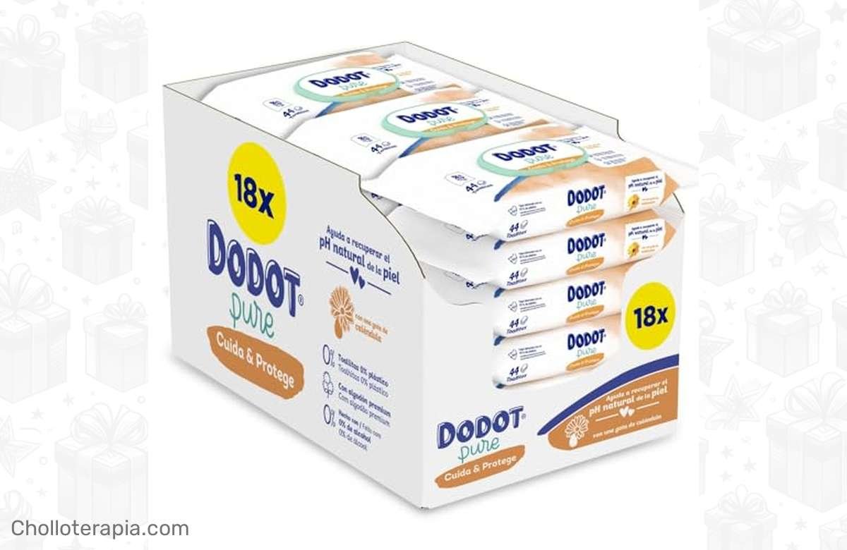 ¡Descuento exclusivo en Dodot Toallitas Pure Cuida & Protege para bebé! ¡Ahorra ya en la compra de 792 toallitas y cuida la piel de tu bebé con Caléndula!
