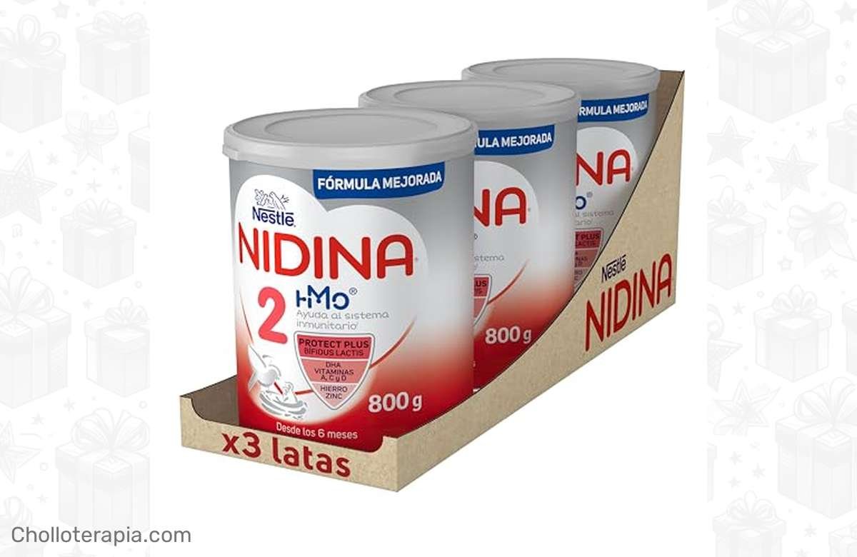 ¡Descuento increíble en Nestlé Nidina 2! ¡Compra ya el Pack de 3 botes de 800g para tu bebé!