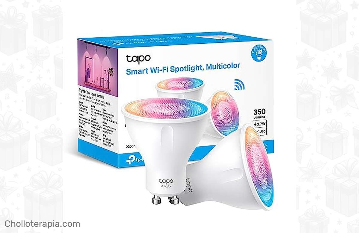 ¡Ilumina tu hogar con un 40% de descuento en bombillas TP-Link Tapo L630 GU10! ¡Controla tus luces con Alexa y disfruta de 16 millones de colores! ¡Aprovecha la oferta en paquete de 2!