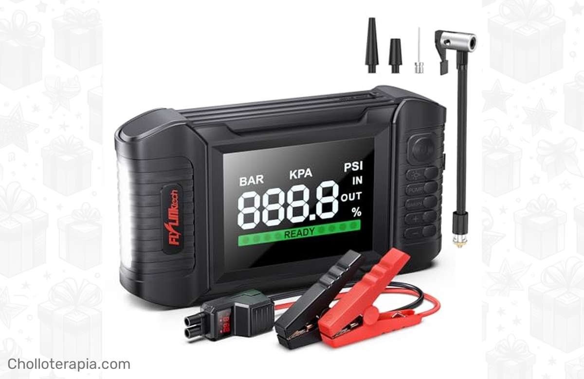 ¡No te arriesgues! -50% en arrancador de batería con compresor de aire ¡Imperdible!