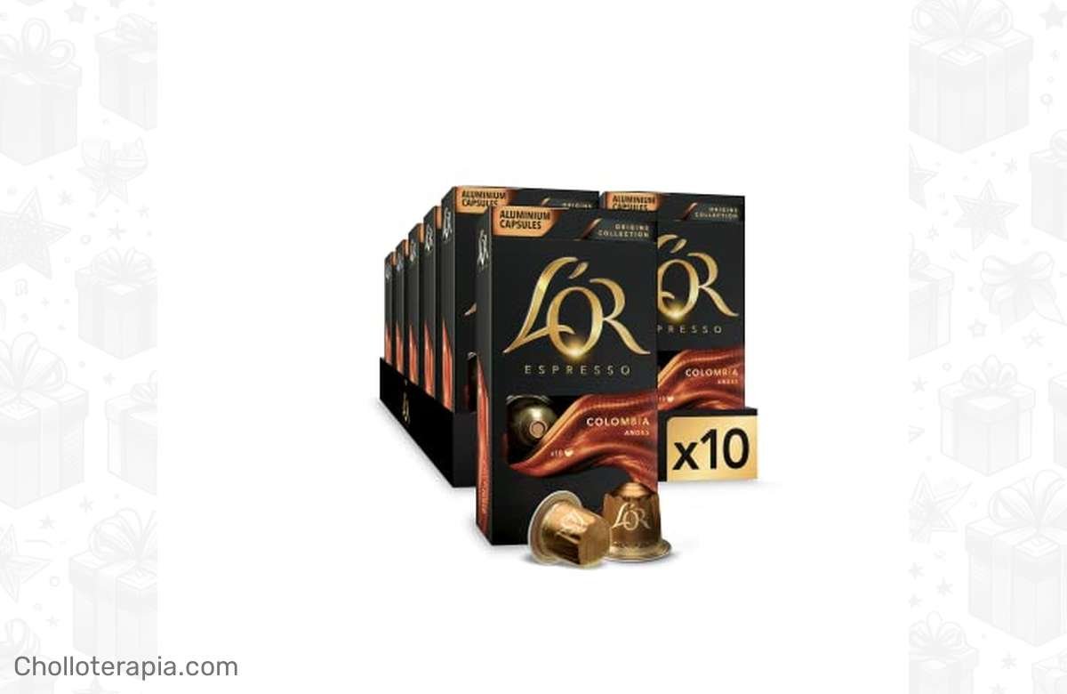 ¡No te pierdas esta oferta de L’OR Espresso! 100 cápsulas de café Colombia Orígenes, intensidad 8 a precio de ganga. ¡Aprovecha ya!