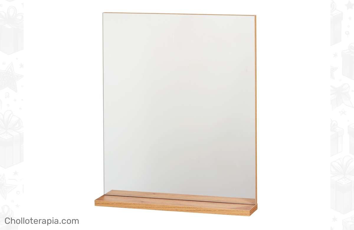 ¡No te pierdas esta oportunidad! Espejo de pared con estante Corfu: el toque ideal para tu casa