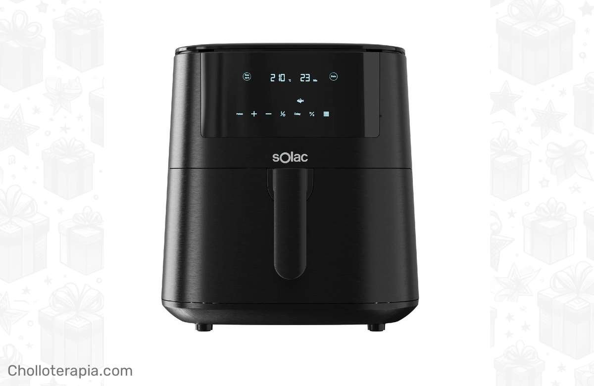 ¡No te quedes sin la Freidora sin Aceite Airfryer Solac de 7 Litros! ¡Compra ya y disfruta de 11 menús y panel control táctil!
