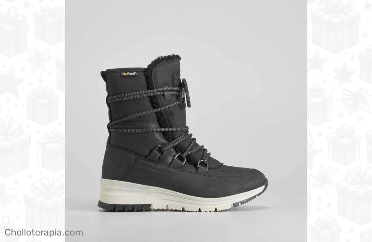 ¡No te quedes sin tu par de Botines apreski negra de REFRESH a precio de locura!