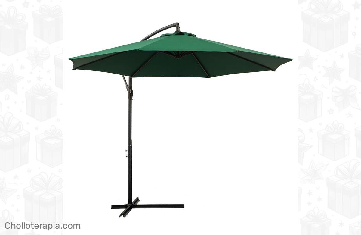 ¡No te quedes sin tu sombrilla de jardín inclinable de Outsunny a precio de chollo!