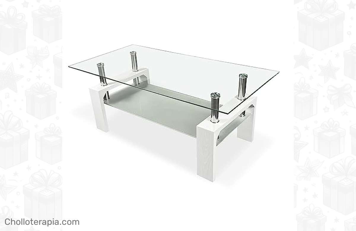 ¡Oferta de locura! Mesa de centro de cristal Tango con descuento irresistible