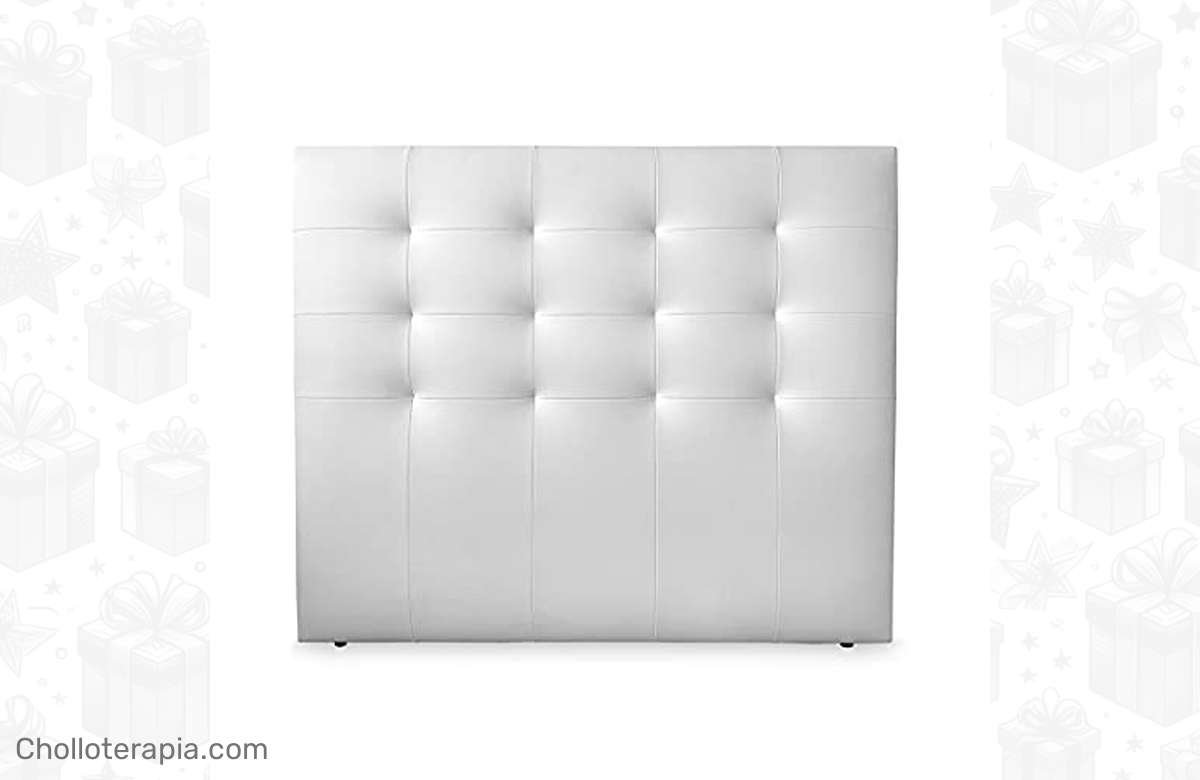 ¡Oferta increíble! Cabecero Modelo París Acolchado, alta gama, medidas 160 x 120 cm, blanco. ¡Aprovecha ya!