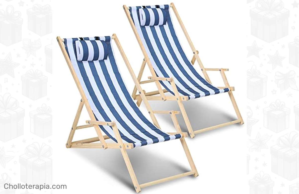 ¡Relájate al sol! Tumbonas de madera con 30% OFF en Hebitod. ¡No te lo pierdas!