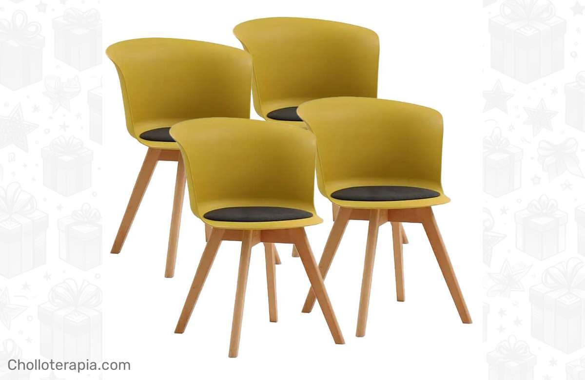 ¡Renueva tu comedor con estilo con la oferta de 4 sillas Eames ALLinLIFE!