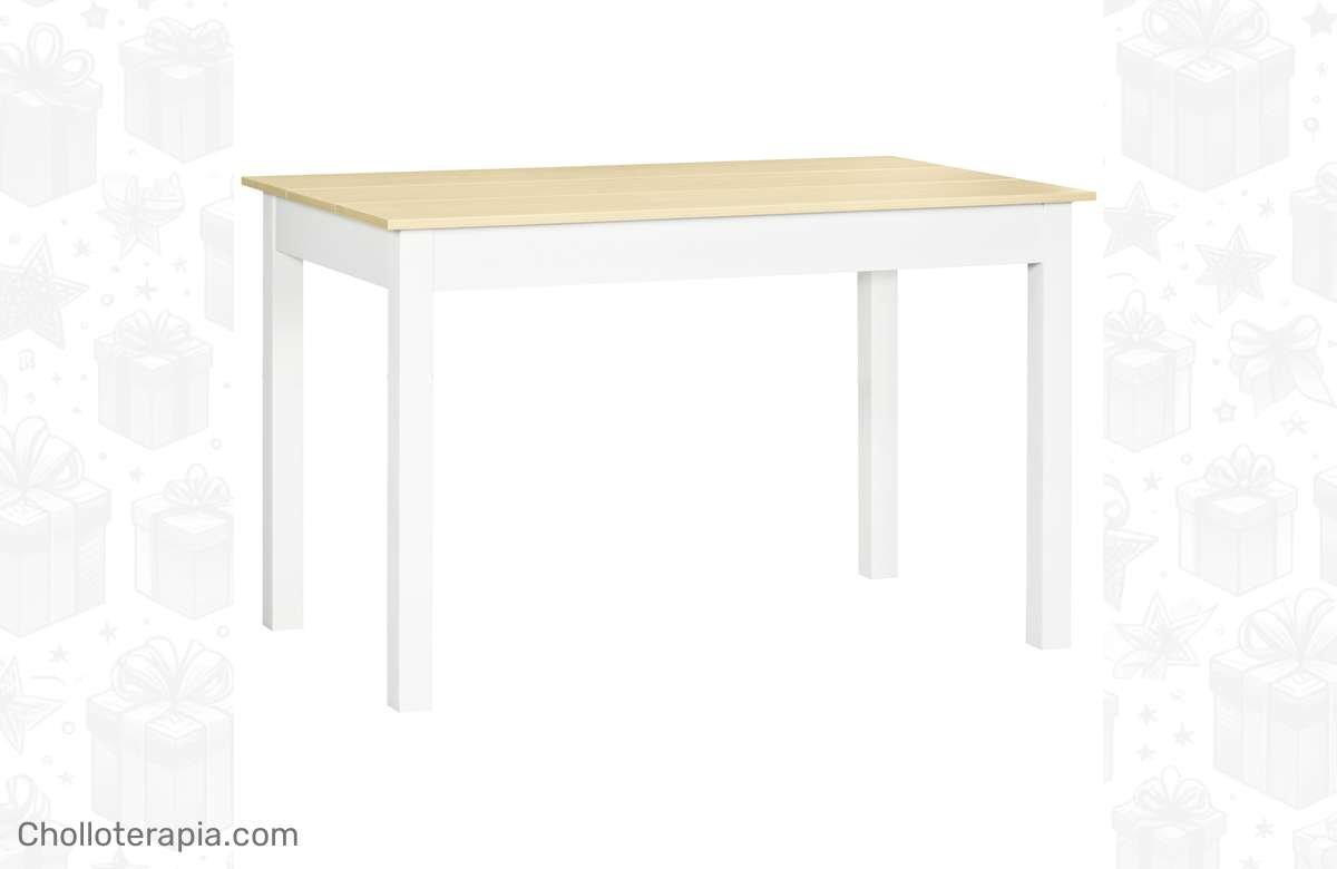 ¡Renueva tu hogar con esta mesa de comedor de madera para 4-6 personas!