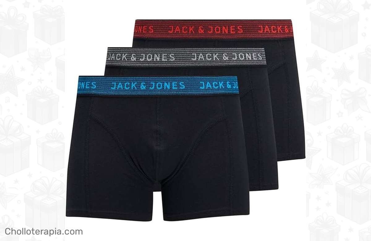 ¡Renueva tu ropa interior con el irresistible Pack de 3 Boxers Jack & Jones!
