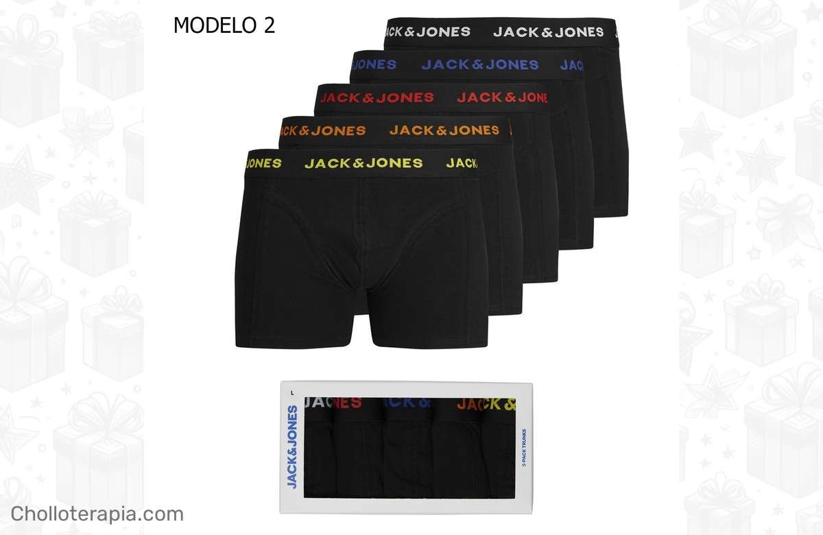Aprovecha YA pack 5 boxers Jack & Jones Hombre a precio de locura