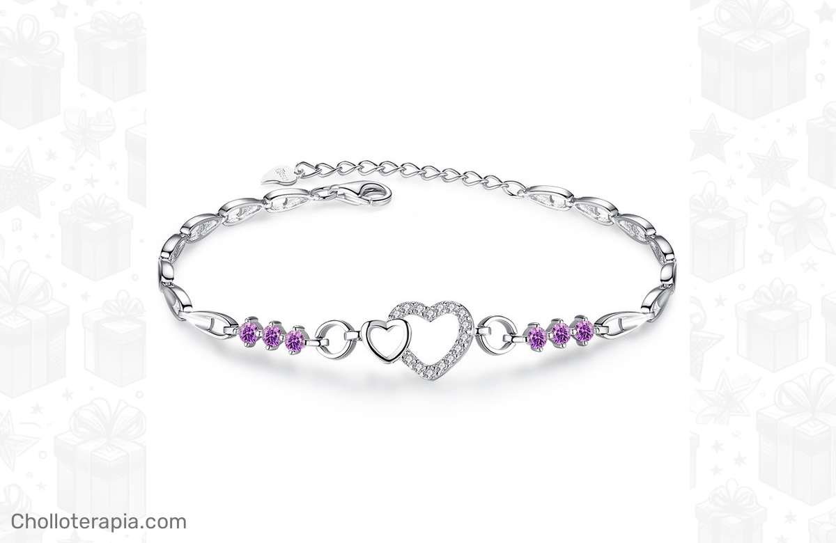 Consigue tu Pulsera de Zirconio Cristal Morado y deslumbra como nunca