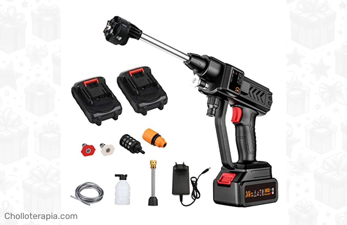 ¡Adiós al barro y la suciedad con esta hidrolimpiadora portátil! ¡Luce tu auto y jardín como nunca antes!