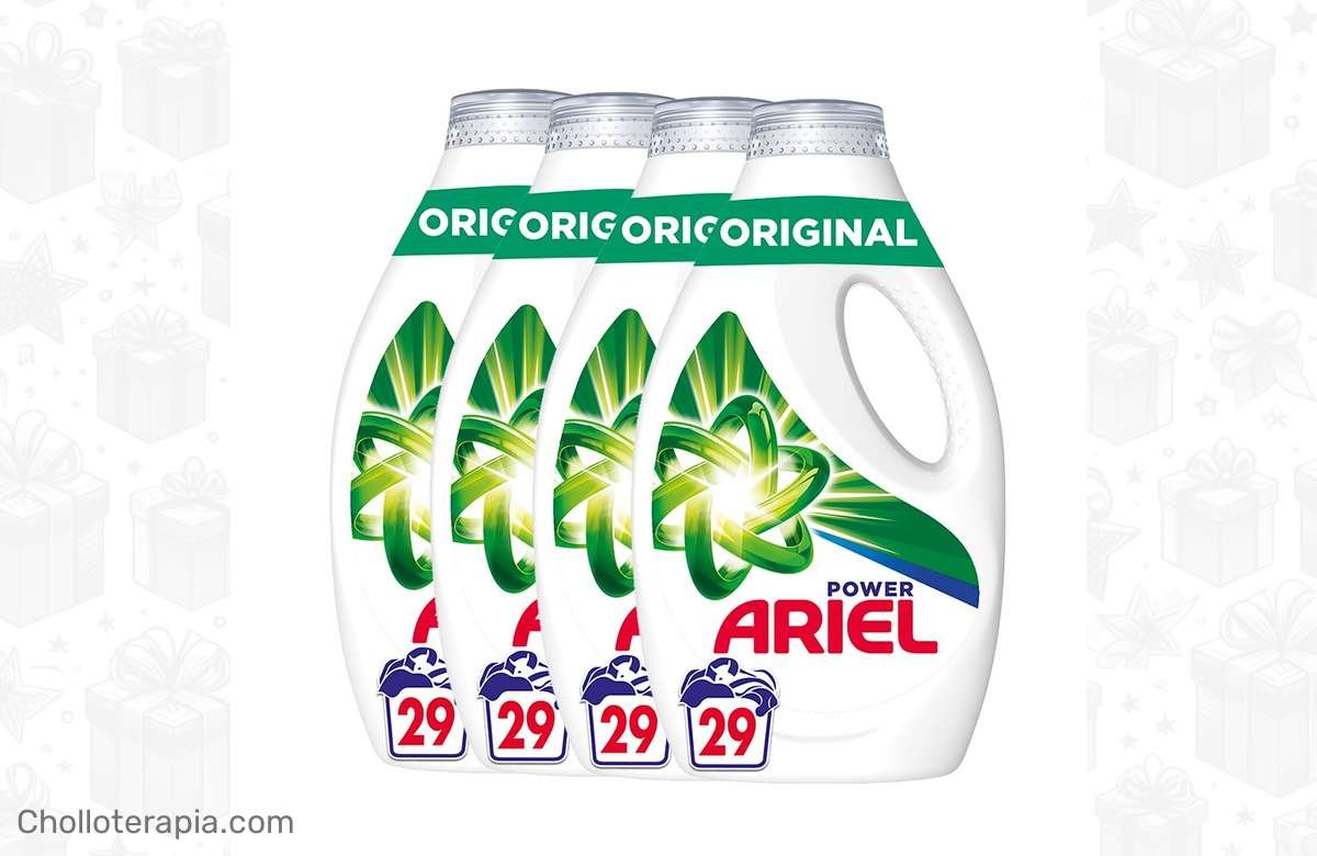 ¡Adiós manchas y malos olores con Ariel Detergente Líquido Lavadora! ¡Imperdible!