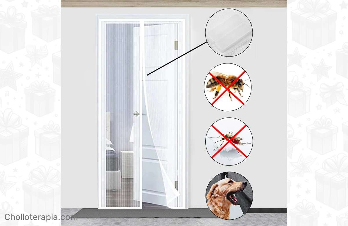 ¡Adiós mosquitos! Mosquitera magnética para puerta en oferta. ¡No te la pierdas!