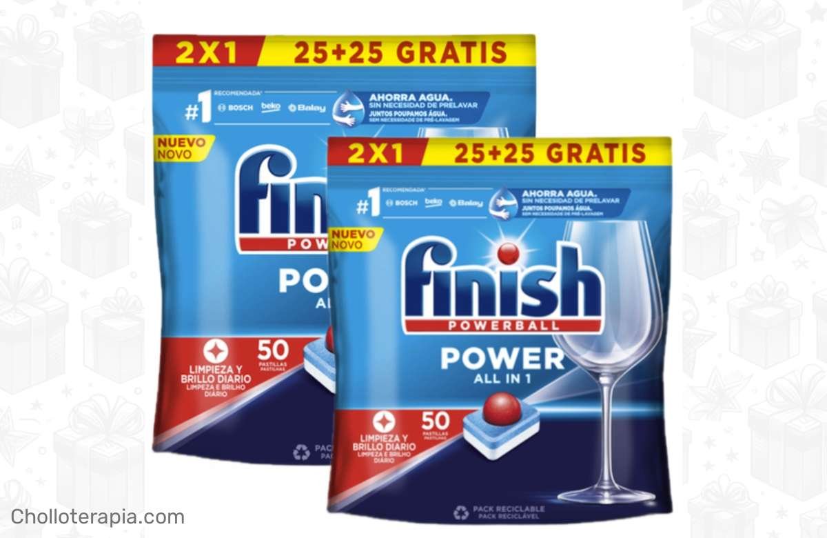 ¡Ahorra a lo grande! 2 PACK DEL 50 pastillas del superchollo FINISH Detergente lavavajillas a máquina