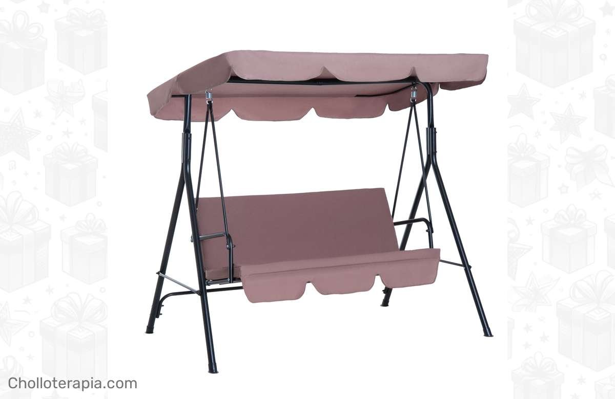 ¡Ahorra en tu jardín con este Columpio con Parasol! ¡No te quedes sin el tuyo!