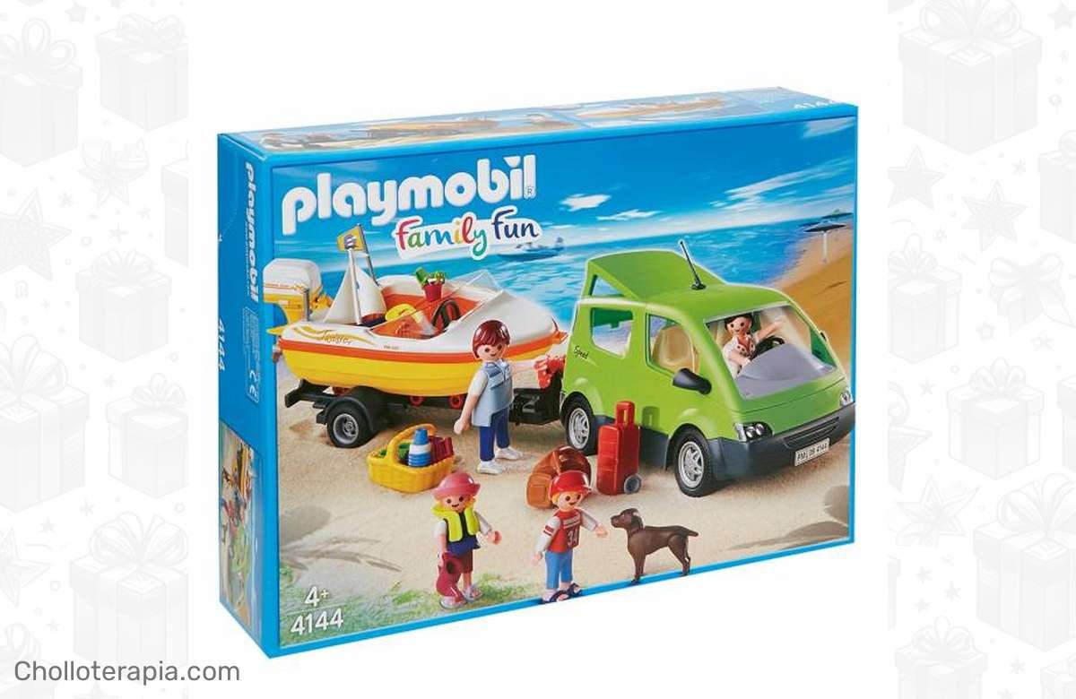 ¡Ahorra y diviértete en familia con el PLAYMOBIL® Familyvan con remolque para barco 4144!