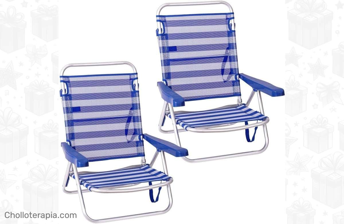 ¡Aprovecha esta ganga! Pack de 2 sillas de Playa Convertibles en Cama a precio de locura