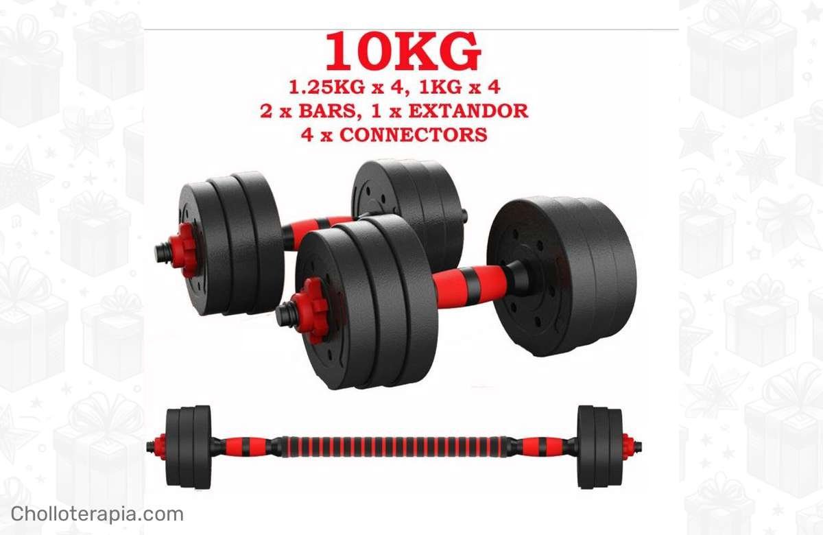 ¡Atrapa ya este oferta: halteres 2 en 1 ajustables de hasta 50KG! ¡Mejora tu entrenamiento ya!