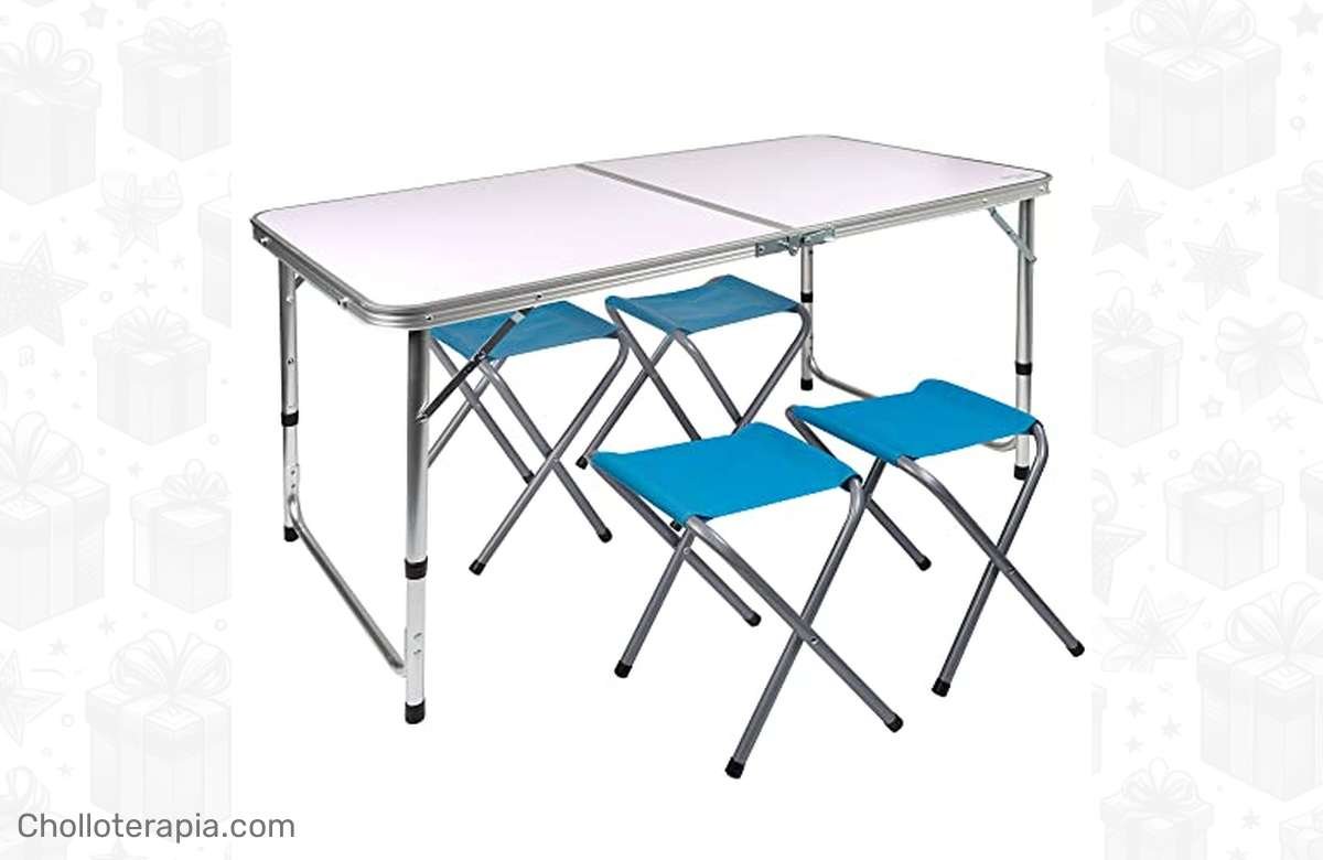 ¡Cómodo donde sea! Mesa plegable AKTIVE con taburetes ¡Ya disponible!