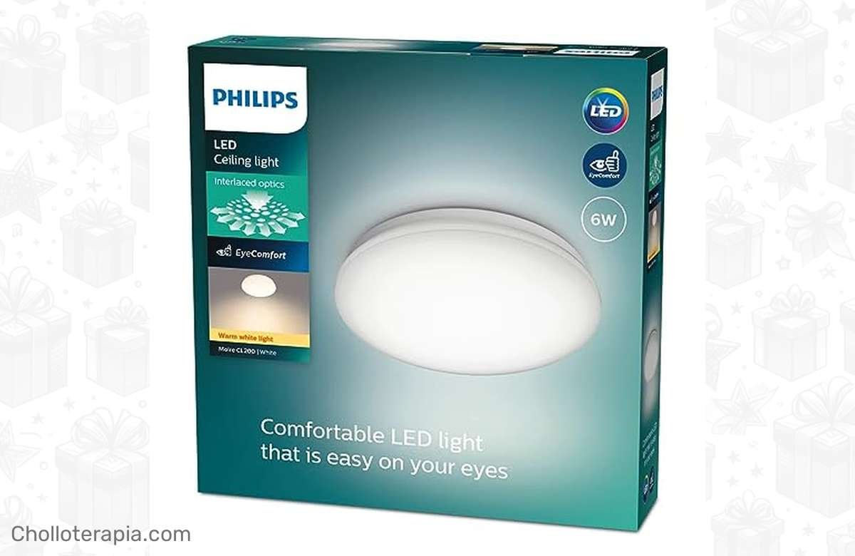 ¡Dale a tu hogar un toque moderno con el Plafón LED Philips Moire!