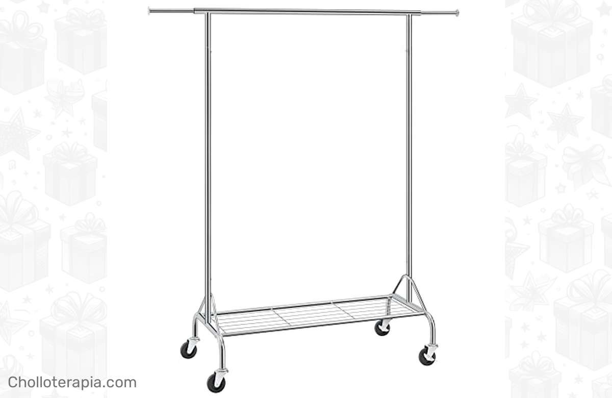 ¡Dale estilo a tu hogar con el perchero SONGMICS de carga pesada! ¡Resistencia de hasta 50 kg en color plata!