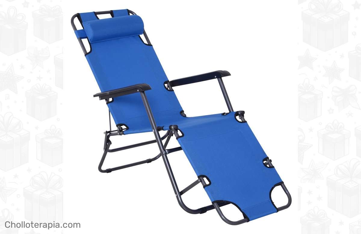 ¡Desconéctate y disfruta del verano con esta tumbona plegable!