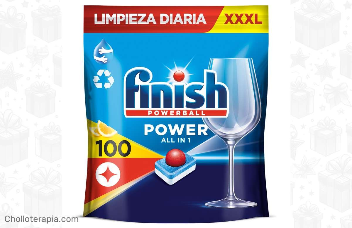 ¡Descuento del 50%! 100 Pastillas Finish Poweball Power All in 1 Limón: Limpieza y Brillo por menos de la mitad del precio