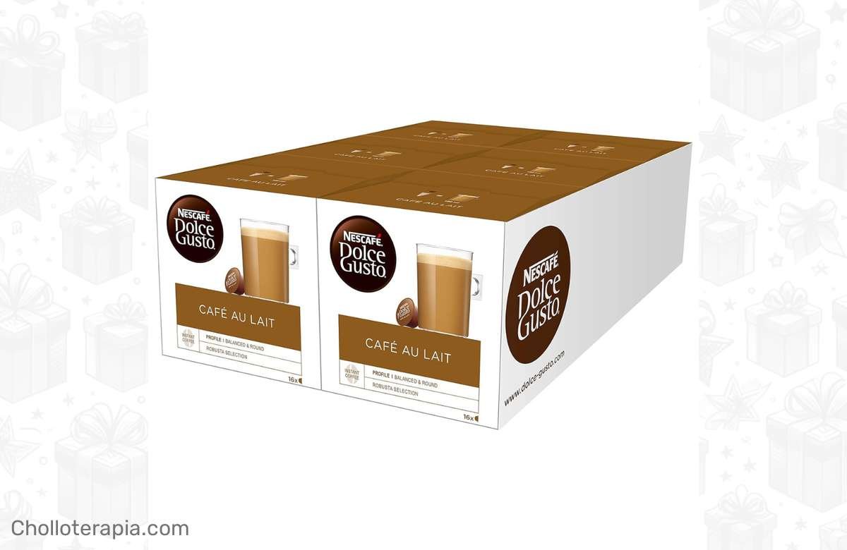 ¡Descuento increíble! Café con Leche Pack 96 cápsulas Dolce Gusto Nescafe a precio de locura.