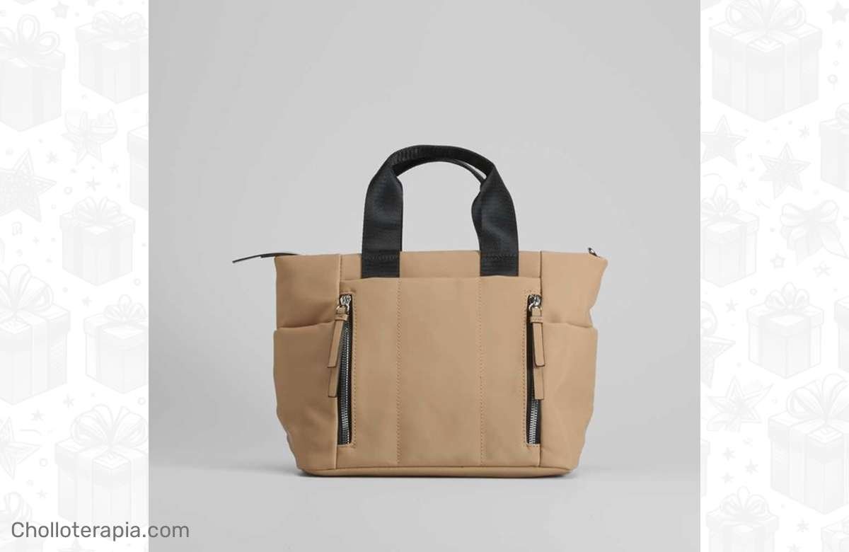 ¡El mejor bolso shopper engomado camel NYC al precio más bajo! ¡No lo dejes escapar!