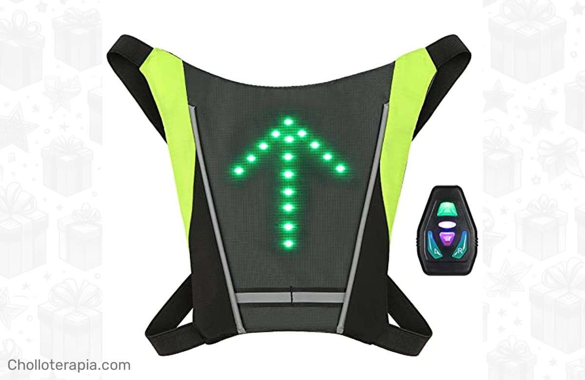 ¡Hazte ver en la calle con este chaleco LED recargable para tu bici!