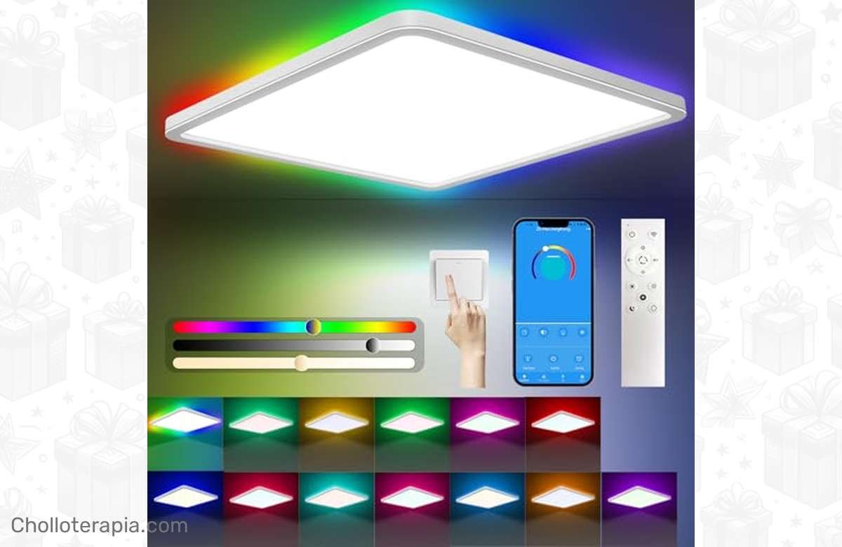¡Ilumina tu casa con estilo! Plafón LED regulable 24W con 66% de descuento. ¡Código de descuento disponible!