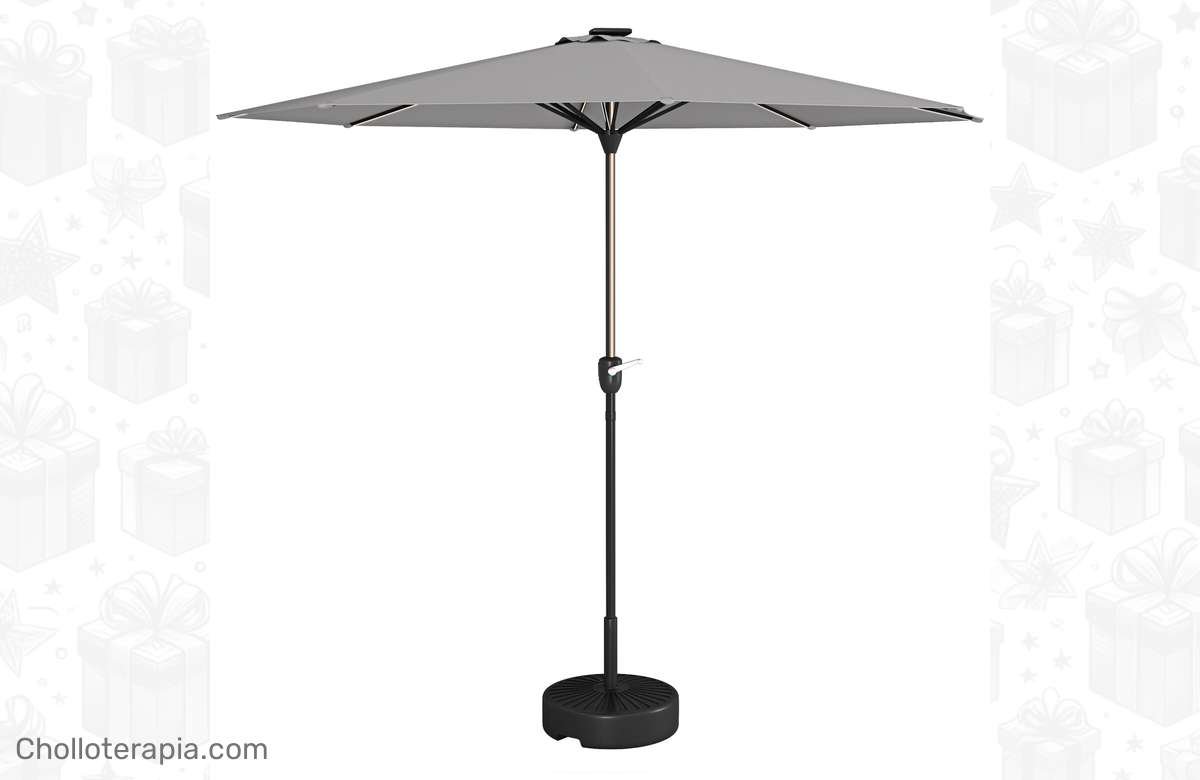 ¡Ilumina tu jardín con la sombrilla LED más barata del mercado!
