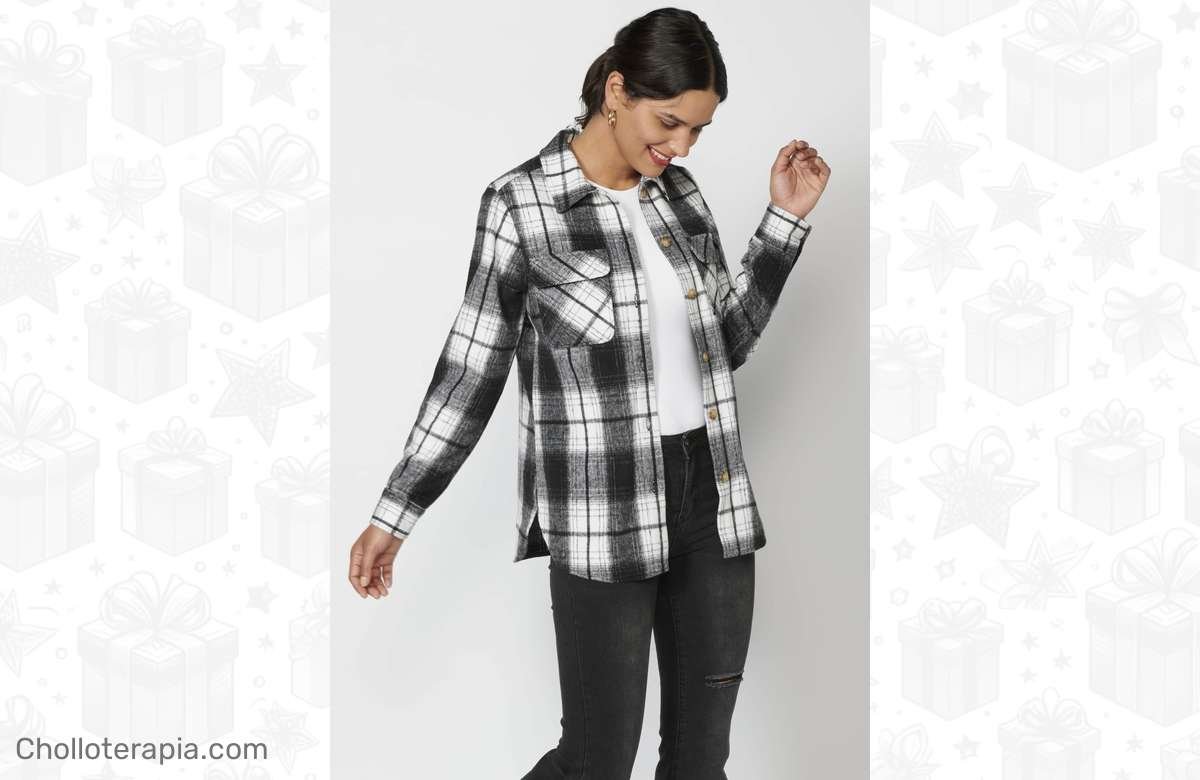 ¡Increíble oferta! Blusa negra manga larga estilo camisero ¡Atrévete a lucir elegante!
