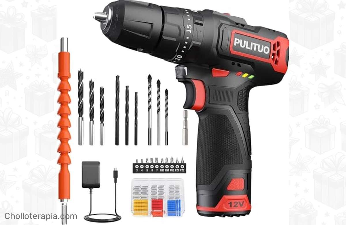 ¡Mejora tu hogar con el 44% de descuento en este Taladro Atornillador de PULITUO!