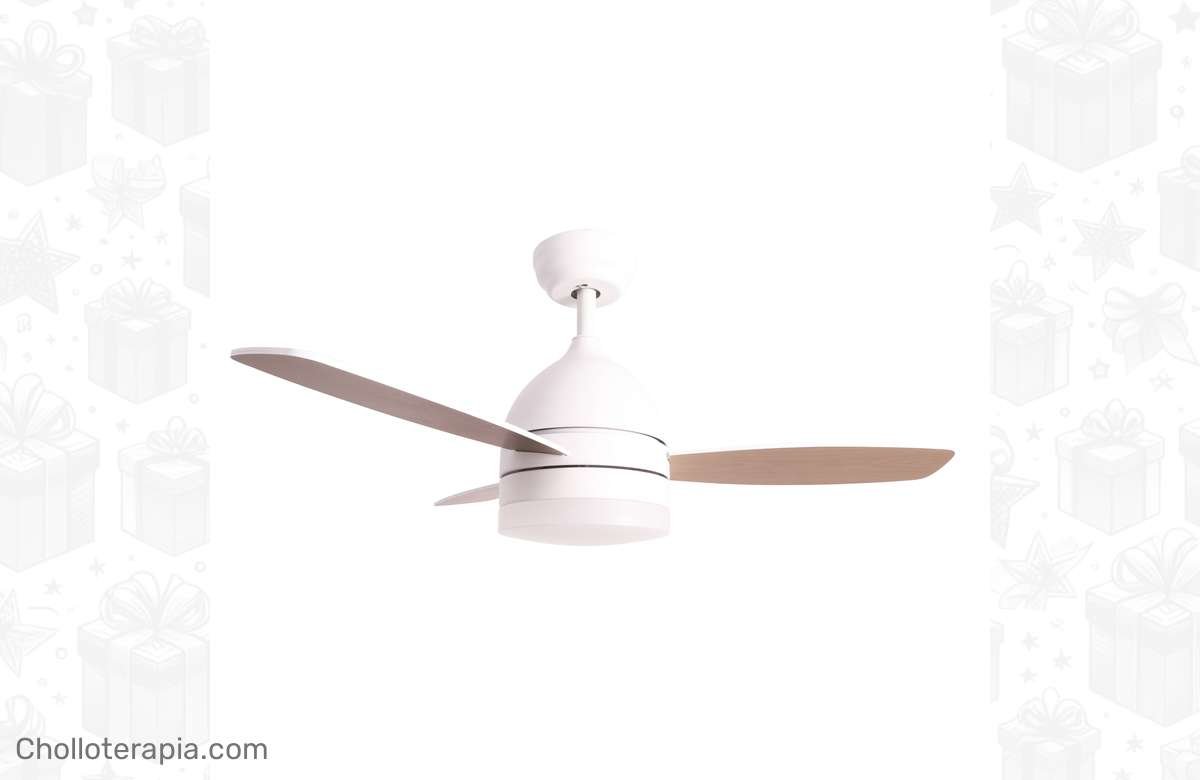 ¡No dejes pasar esta oferta! Ventilador de techo blanco Jocca: potencia, elegancia y luz en un solo producto