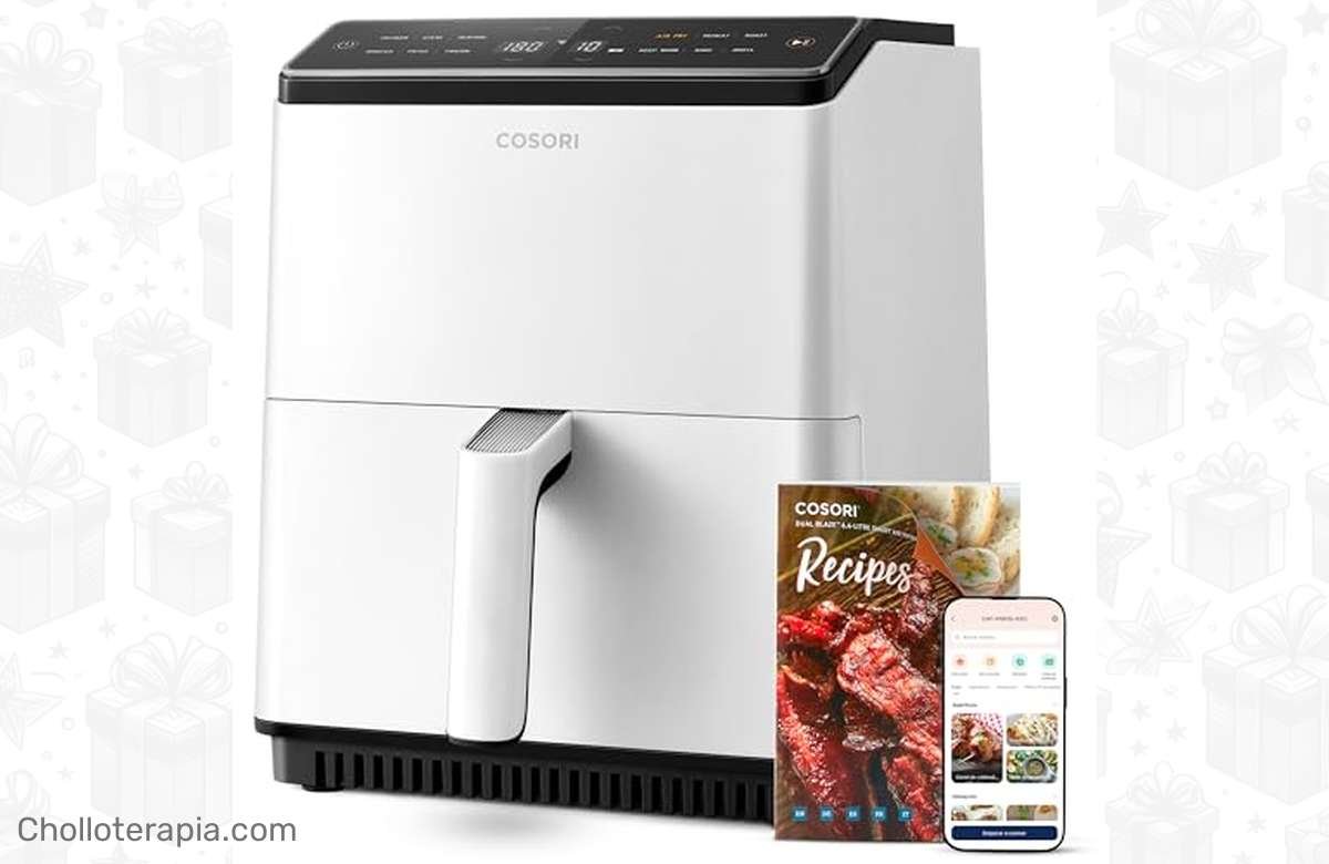 ¡No dejes pasar esta oportunidad! Freidora de Aire Wifi con recetas de chef en español y 12 programas de cocción. ¡Aprovecha ya!