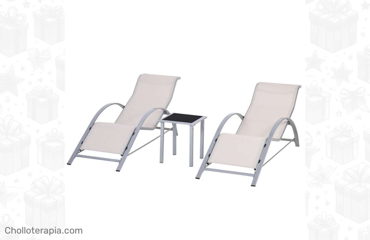 ¡No dejes pasar esta oportunidad! Tumbonas y mesa de café perfectas para tu jardín. ¡Compra ya!