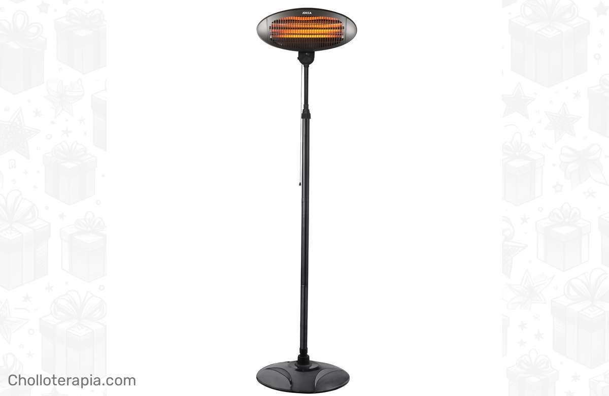 ¡No pases frío en la terraza! Aprovecha este chollo de 2000W en calefactor halógeno Jocca. ¡Calor garantizado!