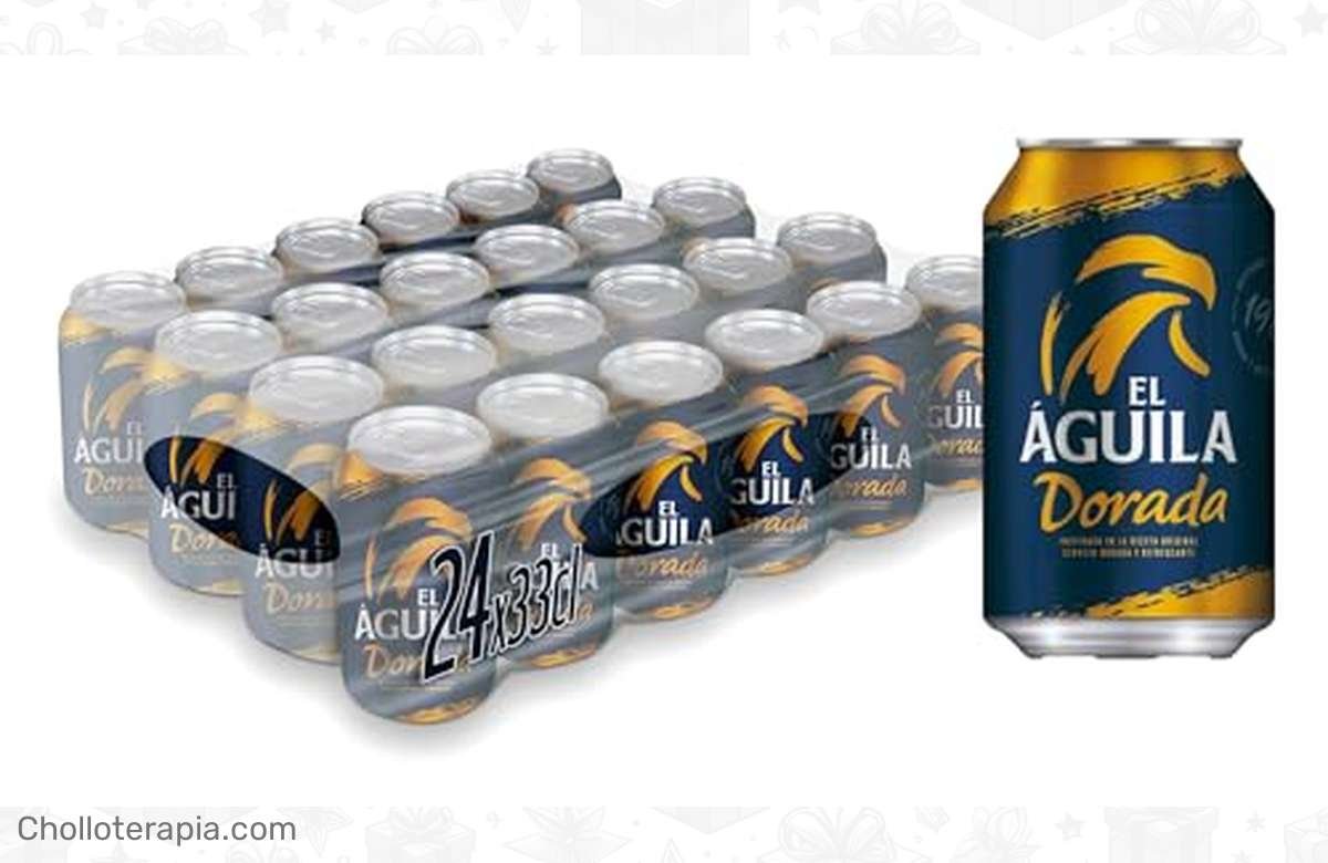 ¡No te pierdas esta ganga! 24 latas de Aguila Dorada Cerveza Lager Especial a precio de locura