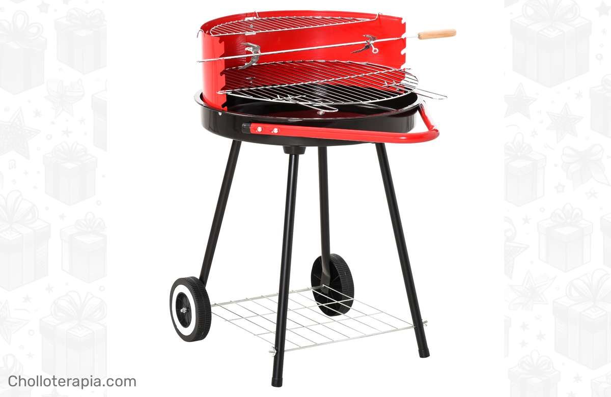 ¡No te pierdas esta oportunidad única! Parilla para barbacoa de carbón con múltiples alturas de rejilla y estante de almacenaje. ¡Un chollazo que debes aprovechar!