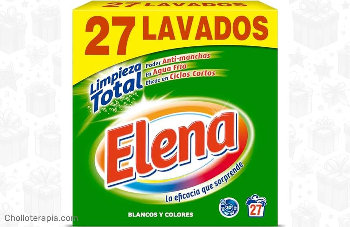 ¡No te pierdas la súper promoción de Elena Detergente para lavadora con 27 dosis!