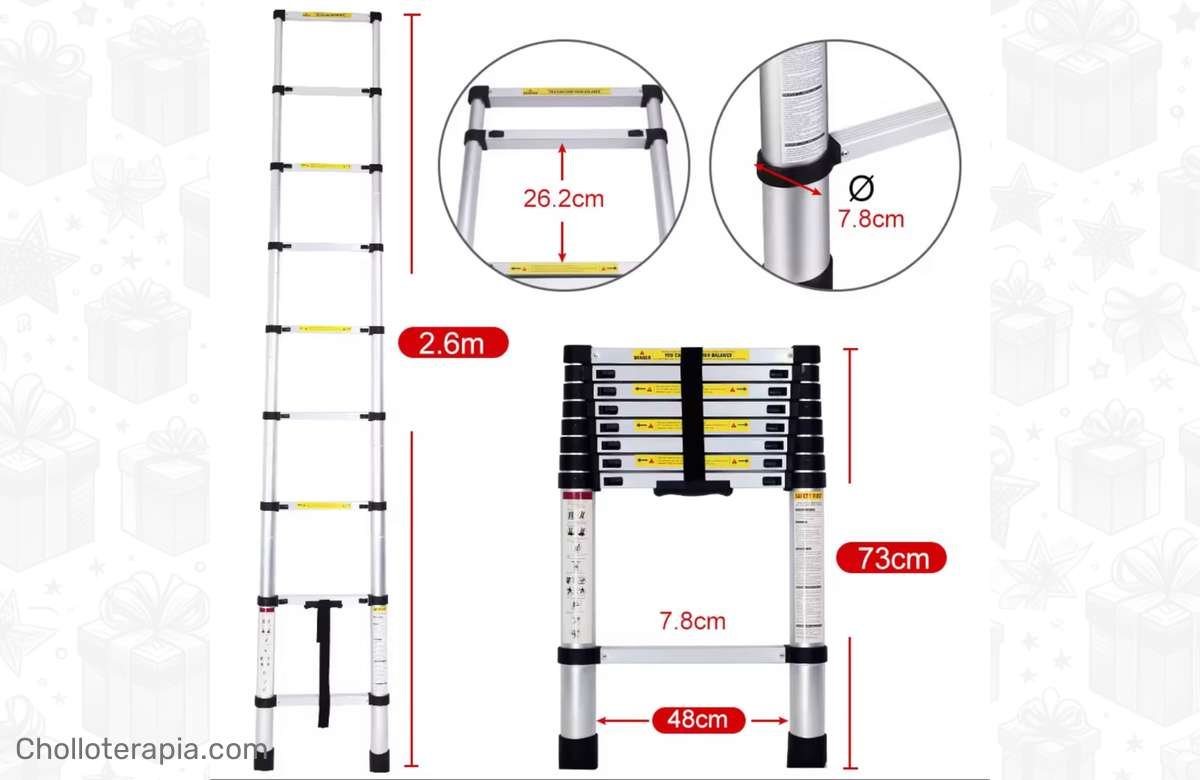 ¡No te quedes sin la Escalera Plegable de Aluminio! ¡Hasta 4,4 metros de altura! ¡Un chollo que no puedes perder!